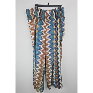 Joe Browns Boho Aztec Palazzo Pants Size 26 Multicolor Geometric Wide Leg India